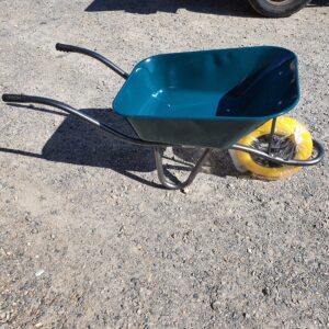 Brouette neuve VERTE Roue JAUNE INCREVABLE