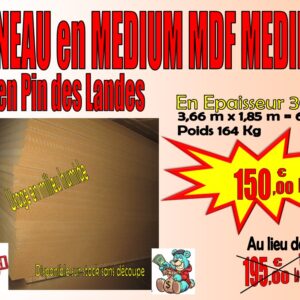 PANNEAU en MEDIUM 30mm MDF MEDILAND